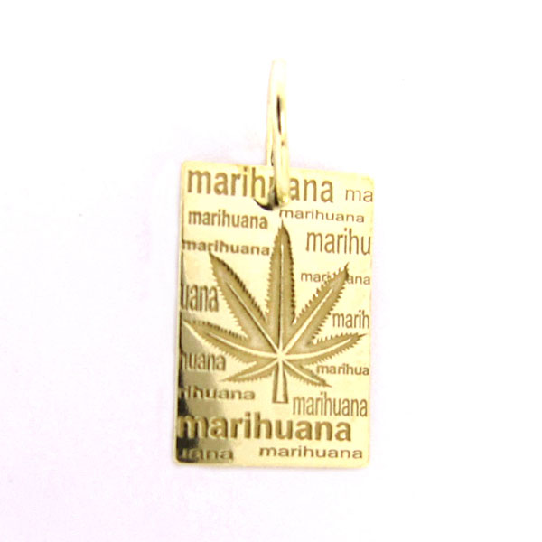 Zlatý přívěsek Rostlinka Marihuana Z50-467